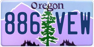 OR license plate 886VEW