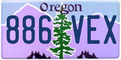 OR license plate 886VEX