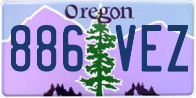 OR license plate 886VEZ
