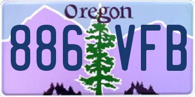 OR license plate 886VFB