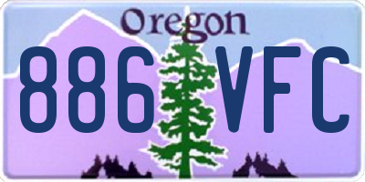 OR license plate 886VFC