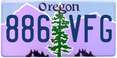 OR license plate 886VFG
