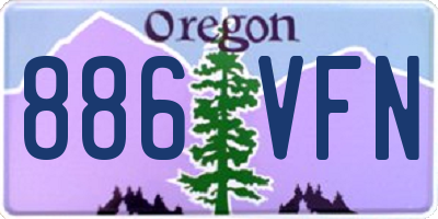 OR license plate 886VFN