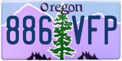 OR license plate 886VFP