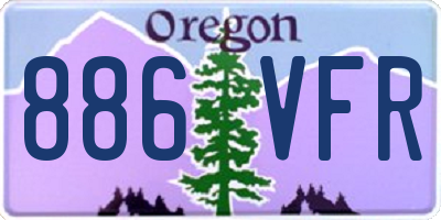 OR license plate 886VFR