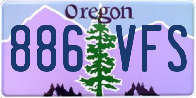 OR license plate 886VFS