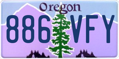 OR license plate 886VFY