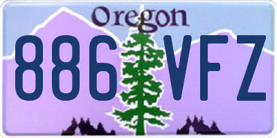 OR license plate 886VFZ