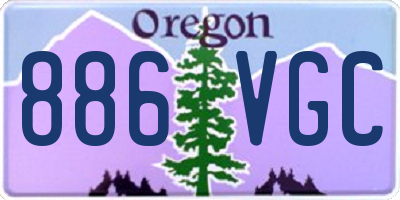 OR license plate 886VGC