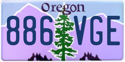OR license plate 886VGE