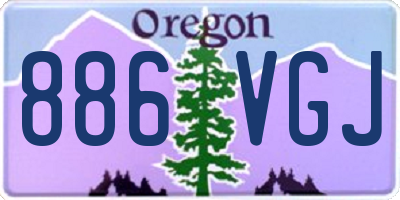 OR license plate 886VGJ