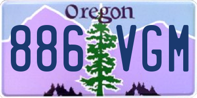 OR license plate 886VGM