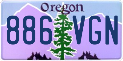 OR license plate 886VGN