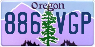 OR license plate 886VGP