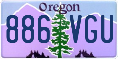 OR license plate 886VGU