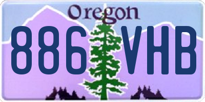 OR license plate 886VHB