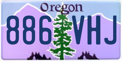 OR license plate 886VHJ
