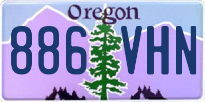 OR license plate 886VHN