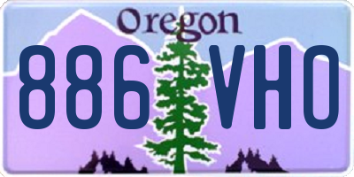 OR license plate 886VHO