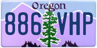 OR license plate 886VHP