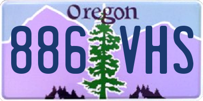 OR license plate 886VHS