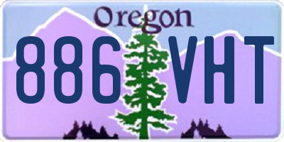 OR license plate 886VHT