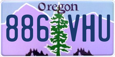 OR license plate 886VHU