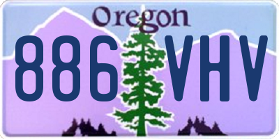 OR license plate 886VHV