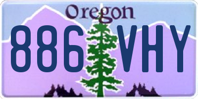 OR license plate 886VHY