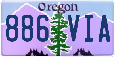 OR license plate 886VIA