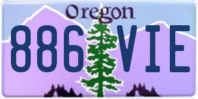OR license plate 886VIE