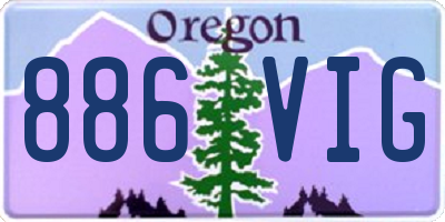 OR license plate 886VIG