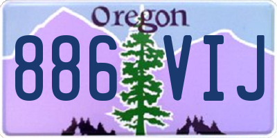 OR license plate 886VIJ