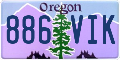 OR license plate 886VIK