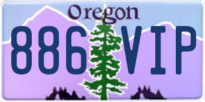 OR license plate 886VIP