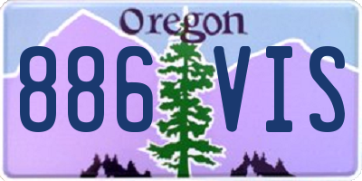 OR license plate 886VIS