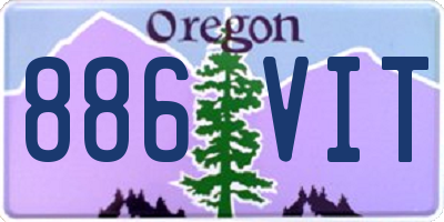 OR license plate 886VIT