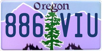 OR license plate 886VIU