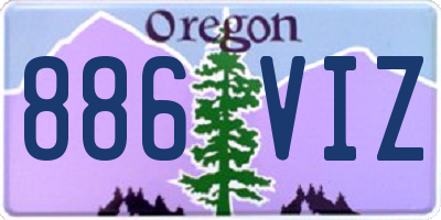 OR license plate 886VIZ