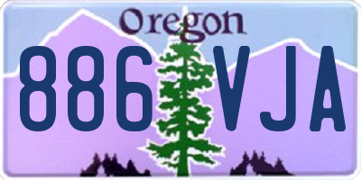 OR license plate 886VJA
