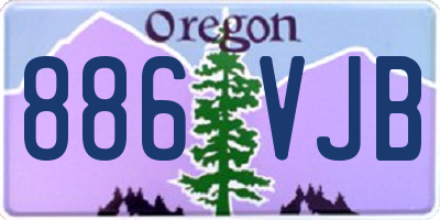 OR license plate 886VJB