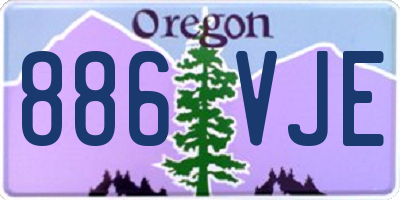 OR license plate 886VJE
