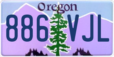 OR license plate 886VJL