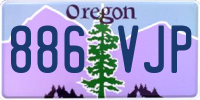 OR license plate 886VJP