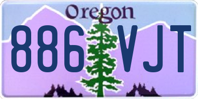 OR license plate 886VJT