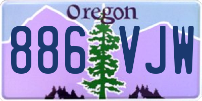 OR license plate 886VJW