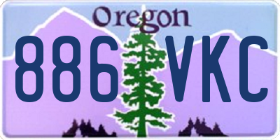OR license plate 886VKC