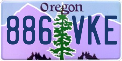 OR license plate 886VKE