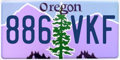 OR license plate 886VKF