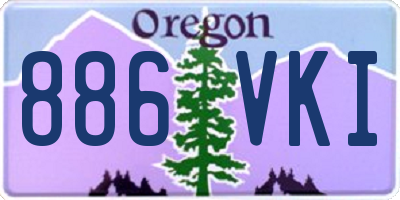 OR license plate 886VKI